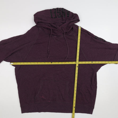Victoria's Secret Women's Purple Short Sleeve Pullover Hoodie Size L