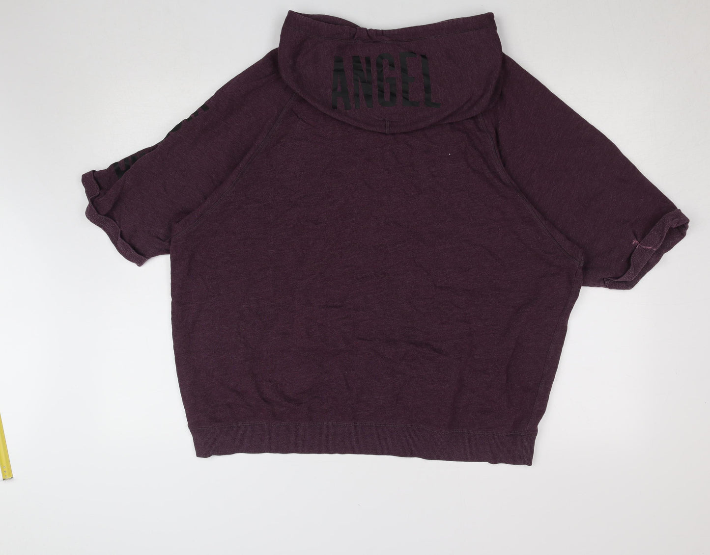 Victoria's Secret Women's Purple Short Sleeve Pullover Hoodie Size L