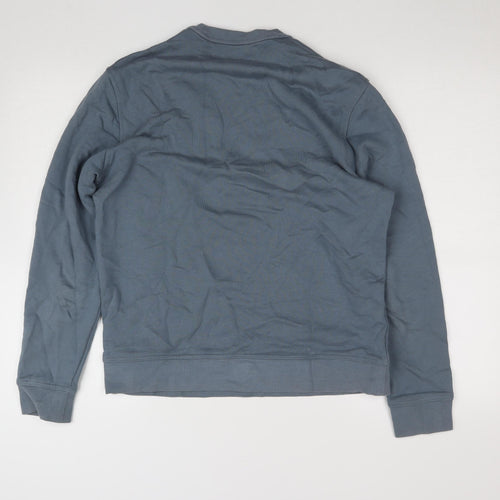 COS Women Blue Cotton Crew Neck Pullover Sweatshirt M