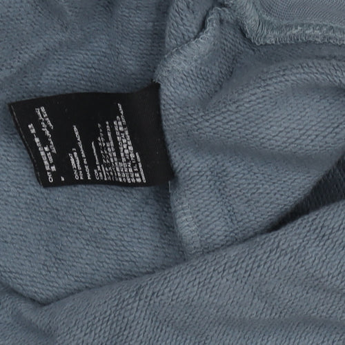 COS Women Blue Cotton Crew Neck Pullover Sweatshirt M