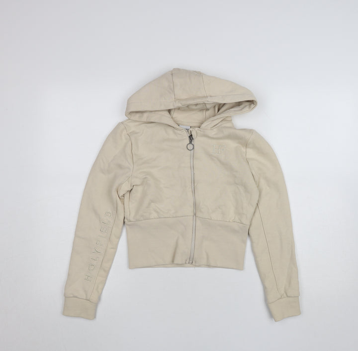 Holyfield Girls Beige Full Zip Hoodie Sweatshirt 10-12 Years