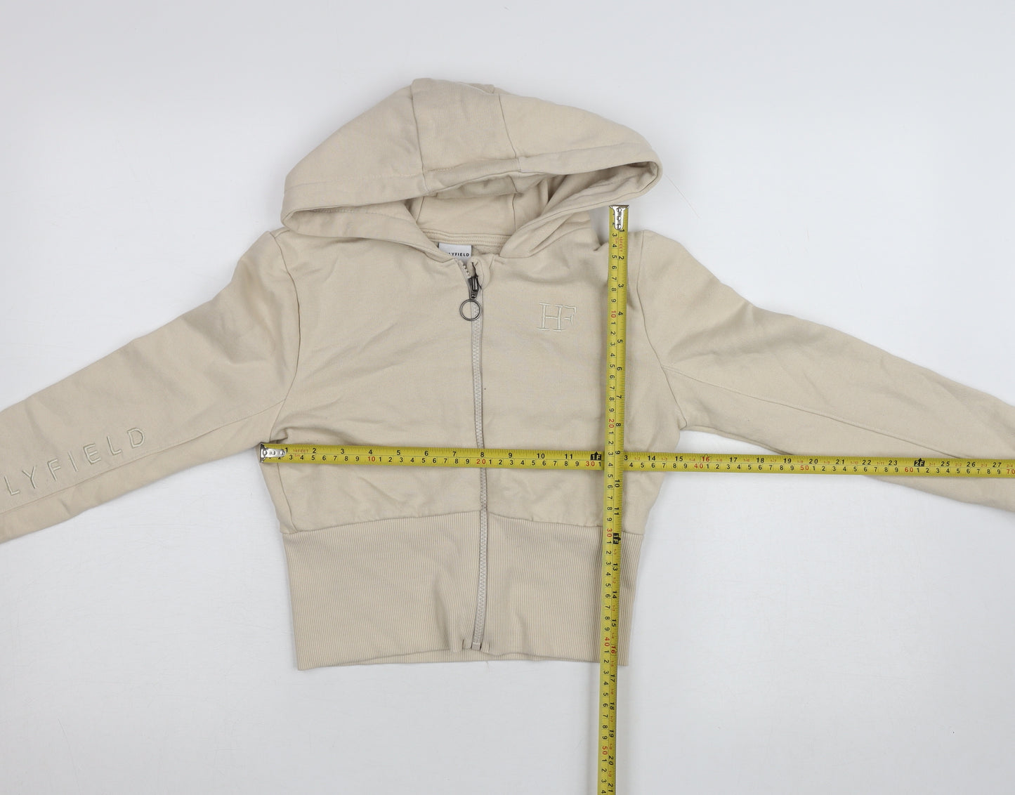 Holyfield Girls Beige Full Zip Hoodie Sweatshirt 10-12 Years