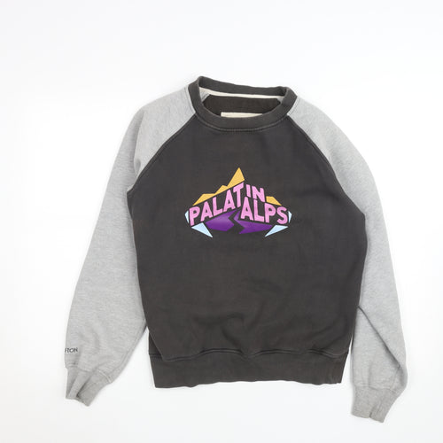 Clifton Women’s Grey & Black Pullover Sweatshirt Size M Graphic Print
