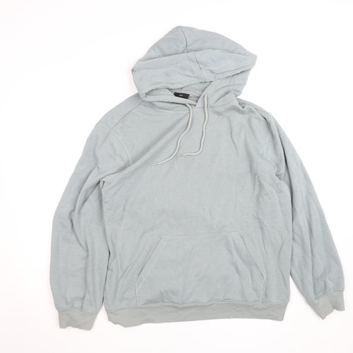 H&M Men’s Grey Relaxed Fit Pullover Hoodie Size M