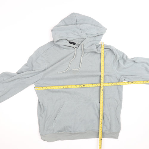 H&M Men’s Grey Relaxed Fit Pullover Hoodie Size M