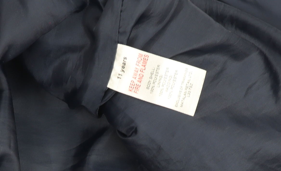 US Athletic Boys Blue 11 Years Padded Zip Bodywarmer Waistcoat