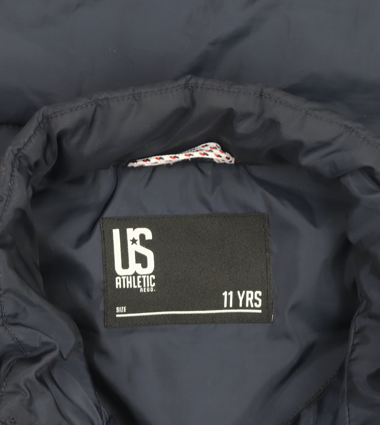 US Athletic Boys Blue 11 Years Padded Zip Bodywarmer Waistcoat