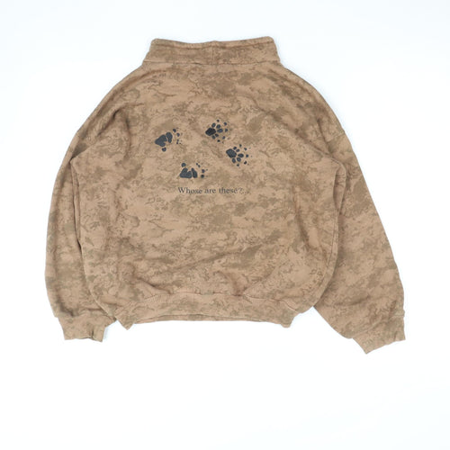 Aussie Themes Girls Brown Koala Print Pullover Hoodie Size 14