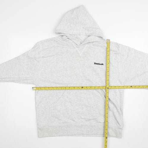 Reebok Essentials Women Grey Size 14 Pullover Hoodie Sweatshirt