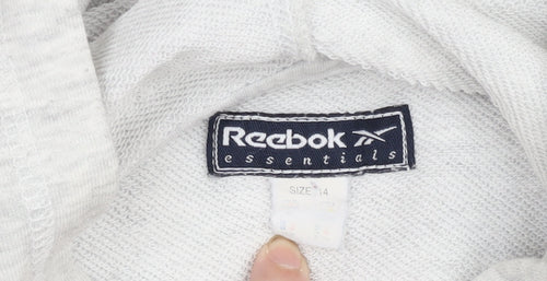 Reebok Essentials Women Grey Size 14 Pullover Hoodie Sweatshirt