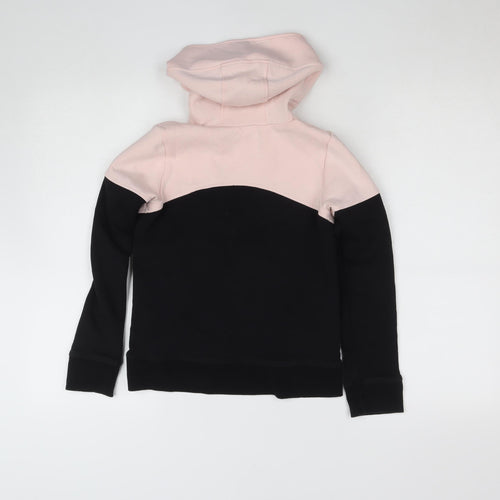 Decathlon Teens Pink & Black Pullover Hoodie 10-11 Years Colourblock