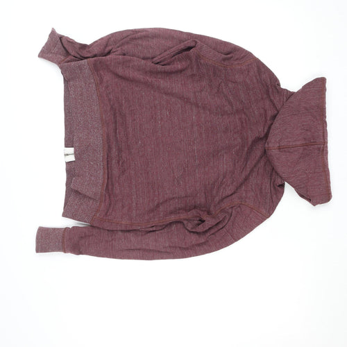 Jack & Jones Womens Burgundy Full Zip Hoodie Size S Cotton Blend