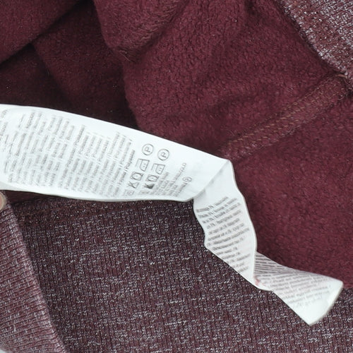 Jack & Jones Womens Burgundy Full Zip Hoodie Size S Cotton Blend