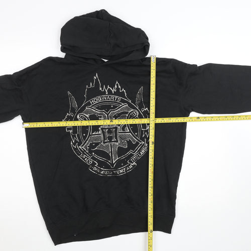 H&M Boys Black Harry Potter Hogwarts Pullover Hoodie 14 Years