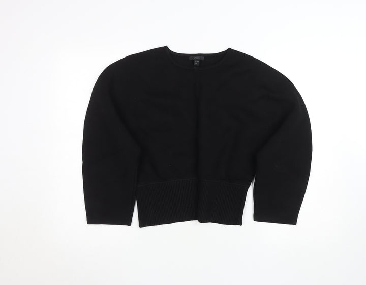 COS Women Black Relaxed Fit Dolman Sleeve Viscose Top Size S