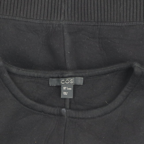 COS Women Black Relaxed Fit Dolman Sleeve Viscose Top Size S