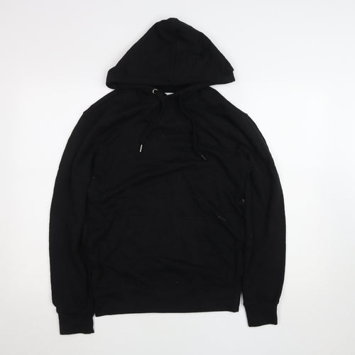 REALman Black XS Recycled Fabric Pullover Hoodie Womens Relaxed Fit