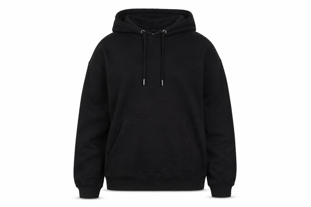 REALman Black XS Recycled Fabric Pullover Hoodie Womens Relaxed Fit
