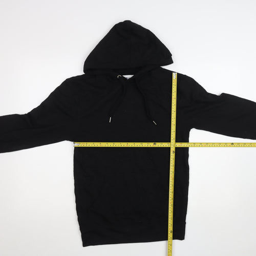 REALman Black XS Recycled Fabric Pullover Hoodie Womens Relaxed Fit