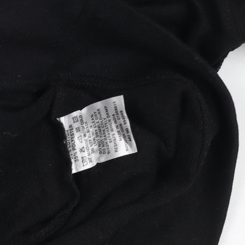 REALman Black XS Recycled Fabric Pullover Hoodie Womens Relaxed Fit