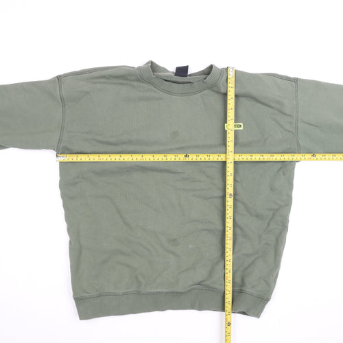 P.E Nation Womens Green Crew Neck Pullover Sweatshirt Size M Cotton