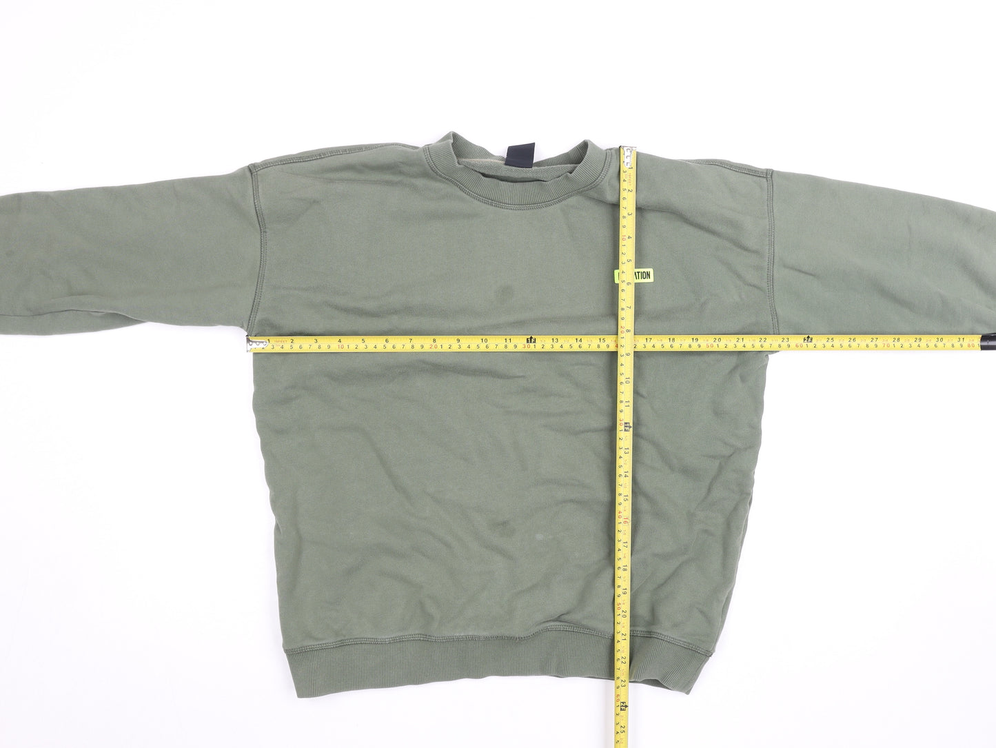 P.E Nation Womens Green Crew Neck Pullover Sweatshirt Size M Cotton