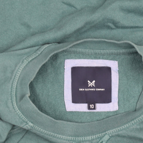 Crew Clothing Company Women's Green Size 10 Cotton Pullover Sweatshirt