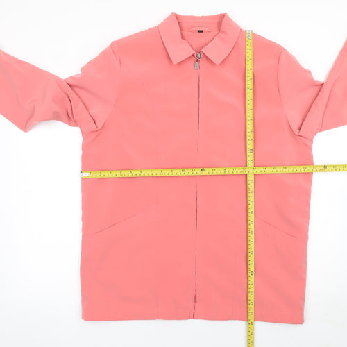 Klass Collection Women's Pink Mid-Length Zip Jacket Size 14