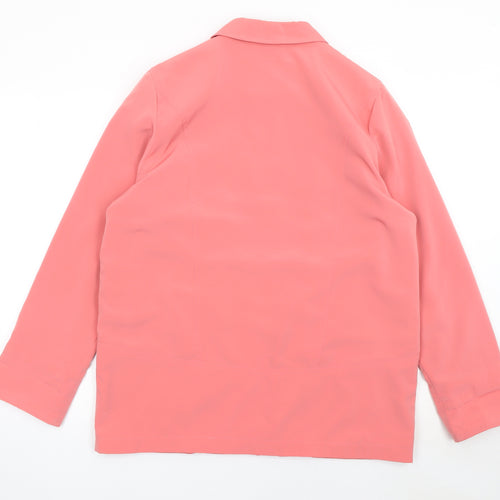 Klass Collection Women's Pink Mid-Length Zip Jacket Size 14