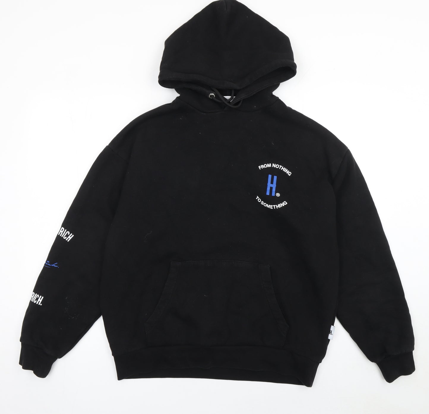 Hoodrich Men's Black Pullover Hoodie S Graphic Logo Streetwear