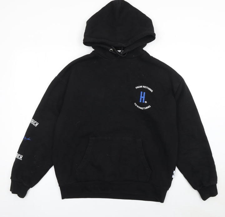 Hoodrich Men's Black Pullover Hoodie S Graphic Logo Streetwear