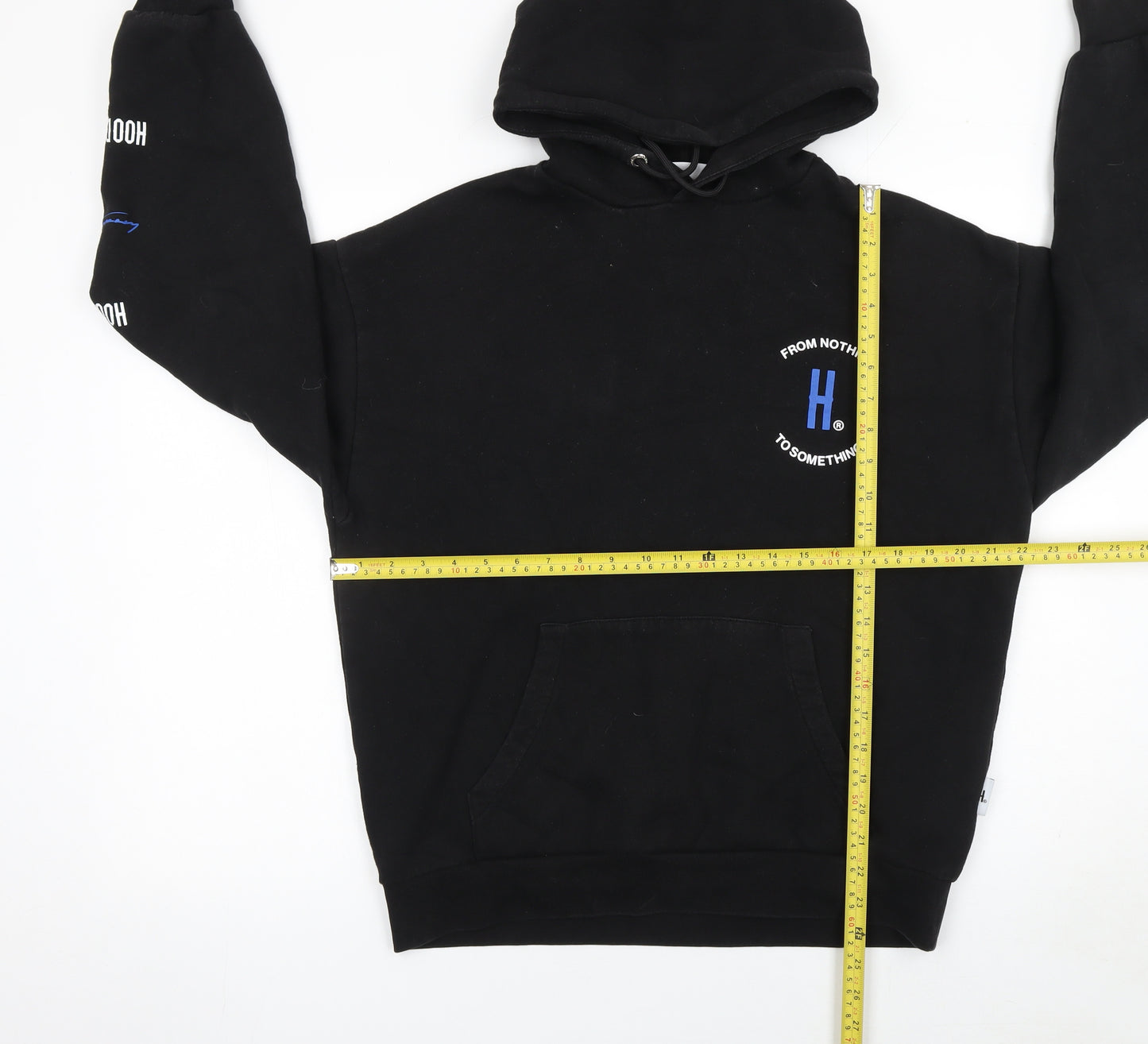 Hoodrich Men's Black Pullover Hoodie S Graphic Logo Streetwear