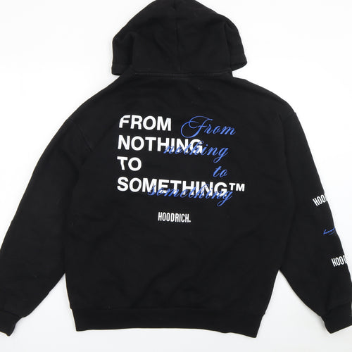 Hoodrich Men's Black Pullover Hoodie S Graphic Logo Streetwear