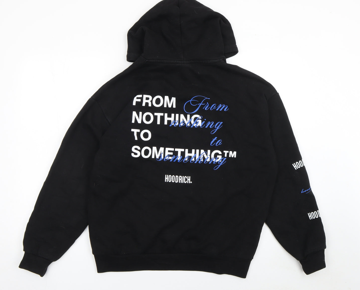 Hoodrich Men's Black Pullover Hoodie S Graphic Logo Streetwear