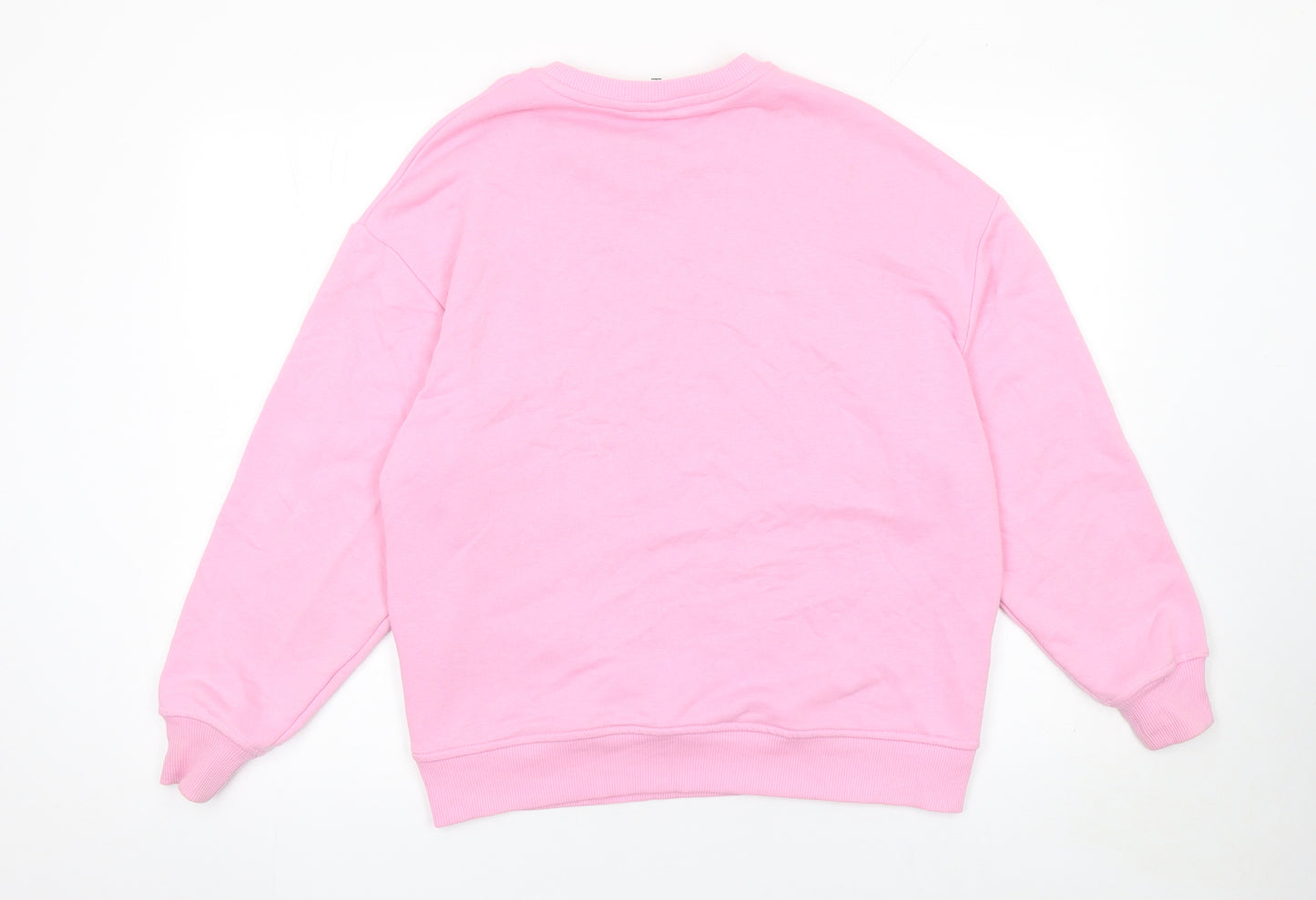 SmileyWorld Womens Pink Graphic Pullover Sweatshirt 2XS