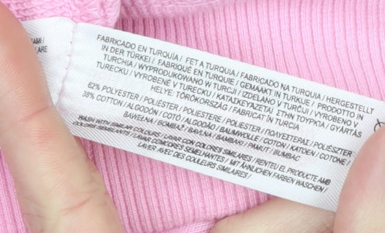 SmileyWorld Womens Pink Graphic Pullover Sweatshirt 2XS