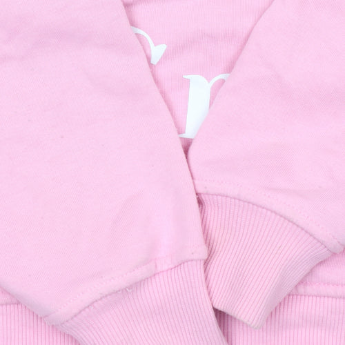 SmileyWorld Womens Pink Graphic Pullover Sweatshirt 2XS