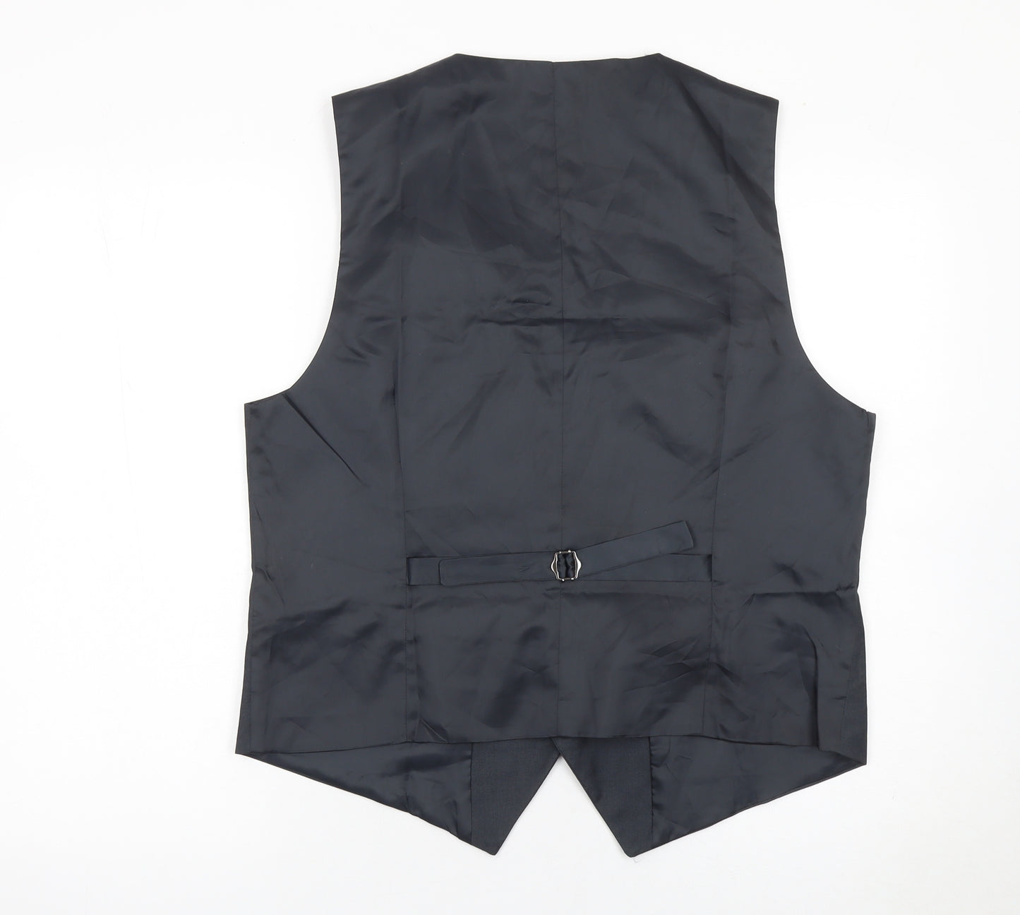 HISDERN Men's Black Formal Waistcoat L Regular Fit Classic Style