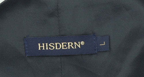 HISDERN Men's Black Formal Waistcoat L Regular Fit Classic Style