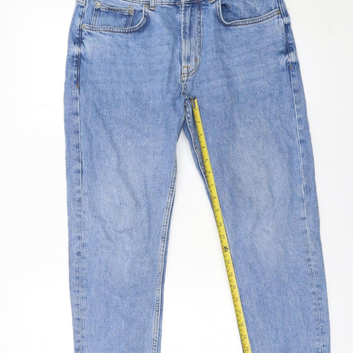 ZARA Men Blue Regular Fit Straight Stretch Denim Jeans Size 31