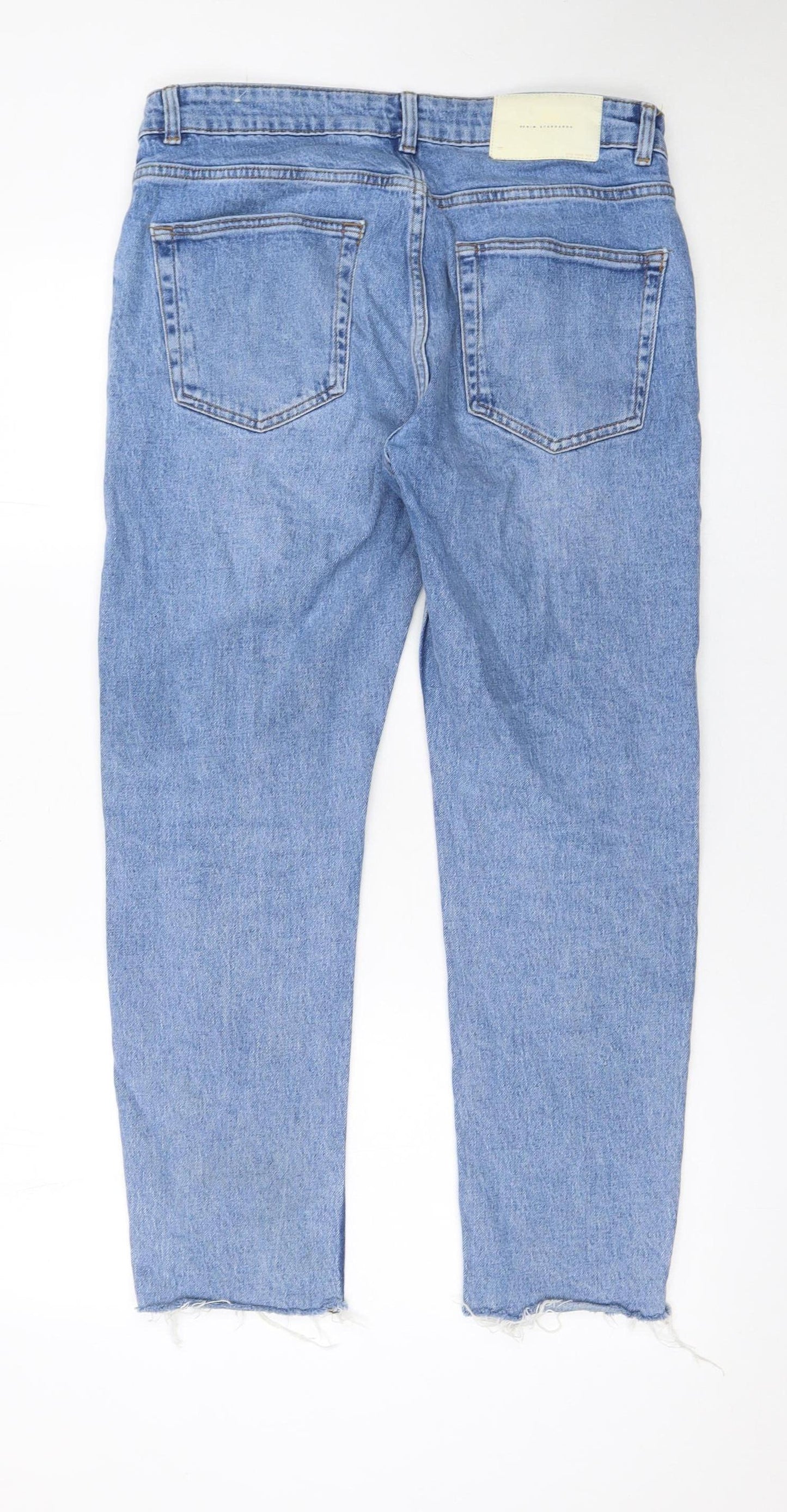 ZARA Men Blue Regular Fit Straight Stretch Denim Jeans Size 31