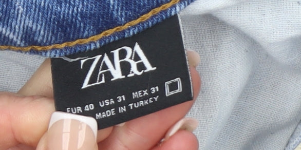 ZARA Men Blue Regular Fit Straight Stretch Denim Jeans Size 31