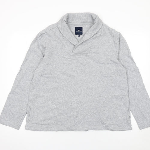 Crew Clothing Company Women Grey Size 14 Cotton Pullover Sweatshirt