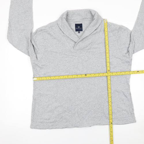 Crew Clothing Company Women Grey Size 14 Cotton Pullover Sweatshirt