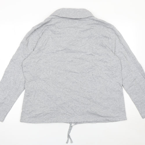 Crew Clothing Company Women Grey Size 14 Cotton Pullover Sweatshirt
