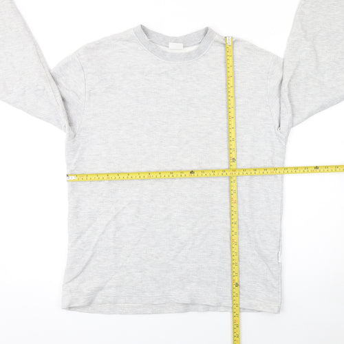 Selected Homme Mens Grey L Crew Neck Cotton Blend Sweatshirt