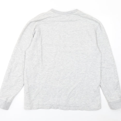 Selected Homme Mens Grey L Crew Neck Cotton Blend Sweatshirt