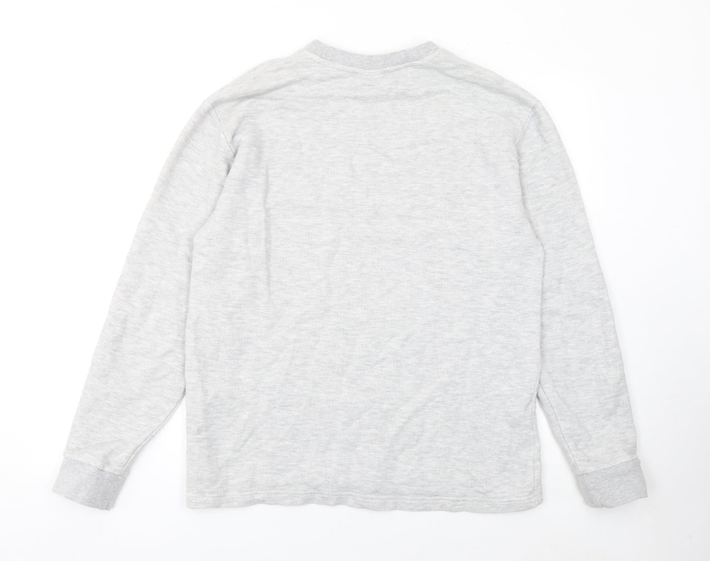 Selected Homme Mens Grey L Crew Neck Cotton Blend Sweatshirt