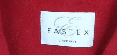 Eastex Women's Red Wool Cashmere Blend Mid-Length Coat Size 16