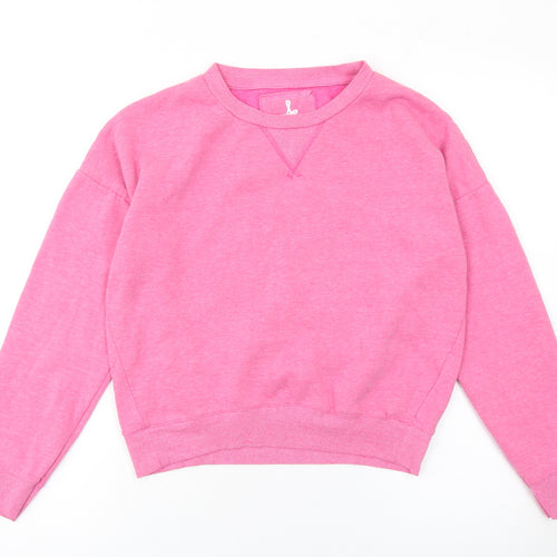 Atmosphere Womens Pink Cotton Blend Pullover Sweatshirt Size 12